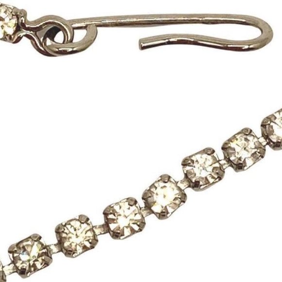 Vintage Rhinestone Necklace with shepherds hook clasp - Picture 6 of 10
